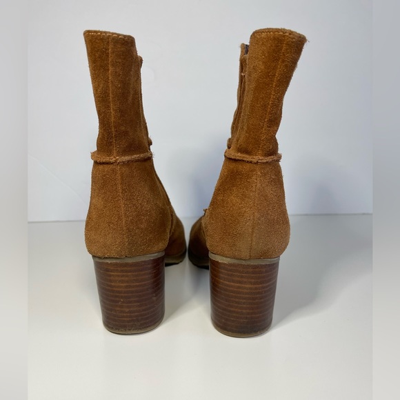 Circa Joan And David Boots, Size 6.5, Suede Ankle Boots, Cognac - Picture 2 of 7